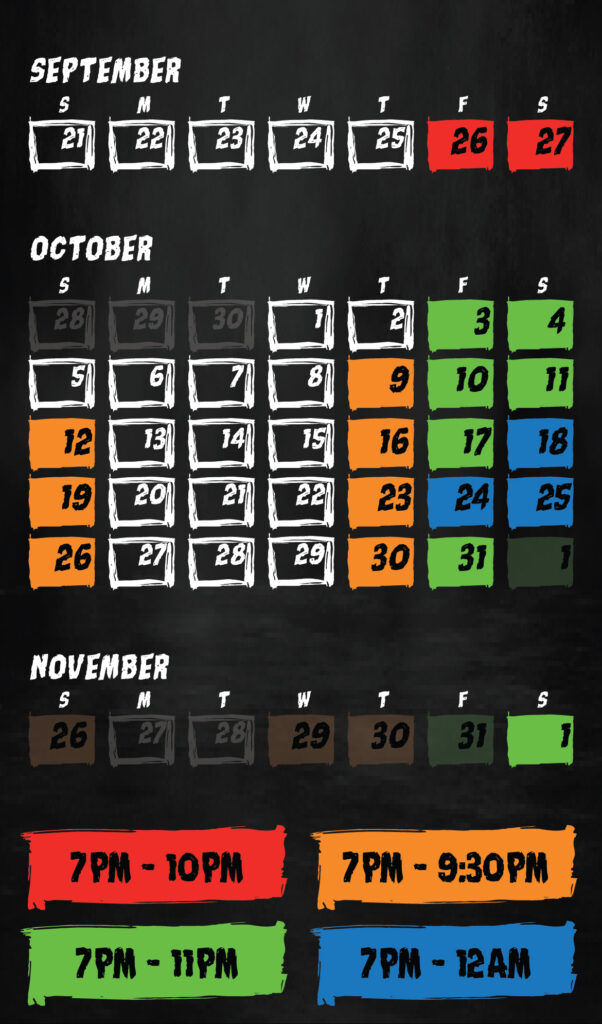 Devils Dungeon open dates